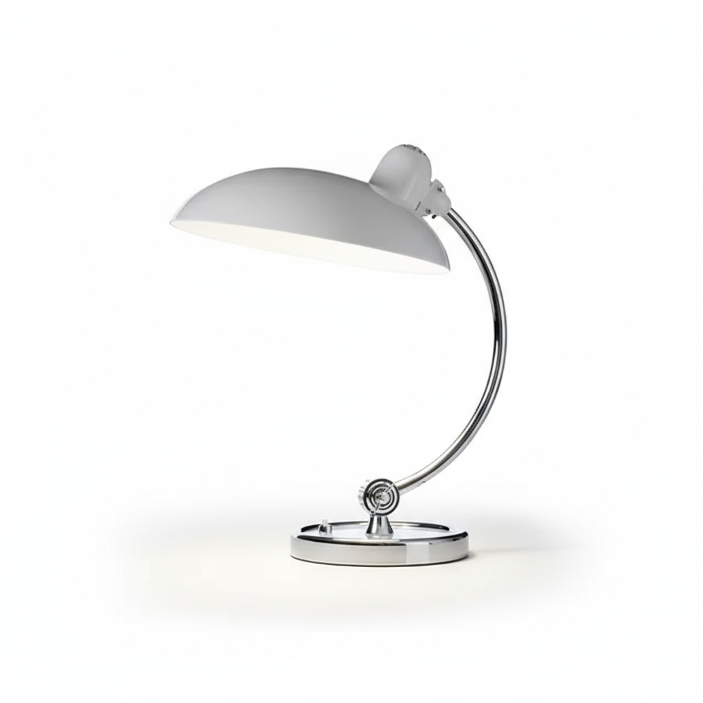 Curved Metal Table Lamp | Bauhaus-Inspired Design