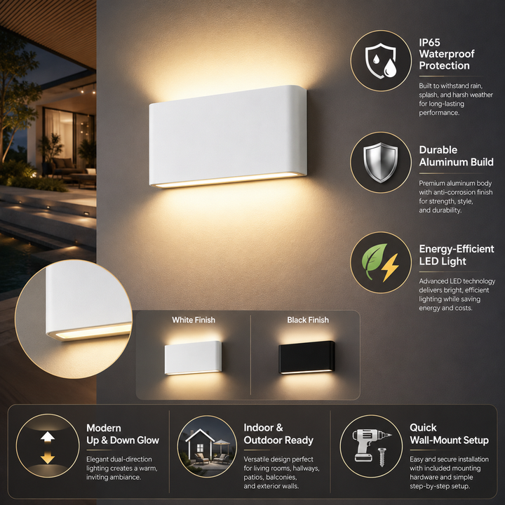 Outdoor LED Wall Light | Aluminium Energy-Efficient Design