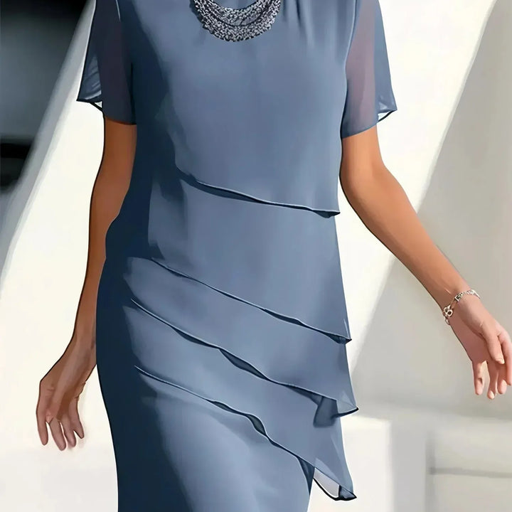 Tiered Ruffle Midi Dress