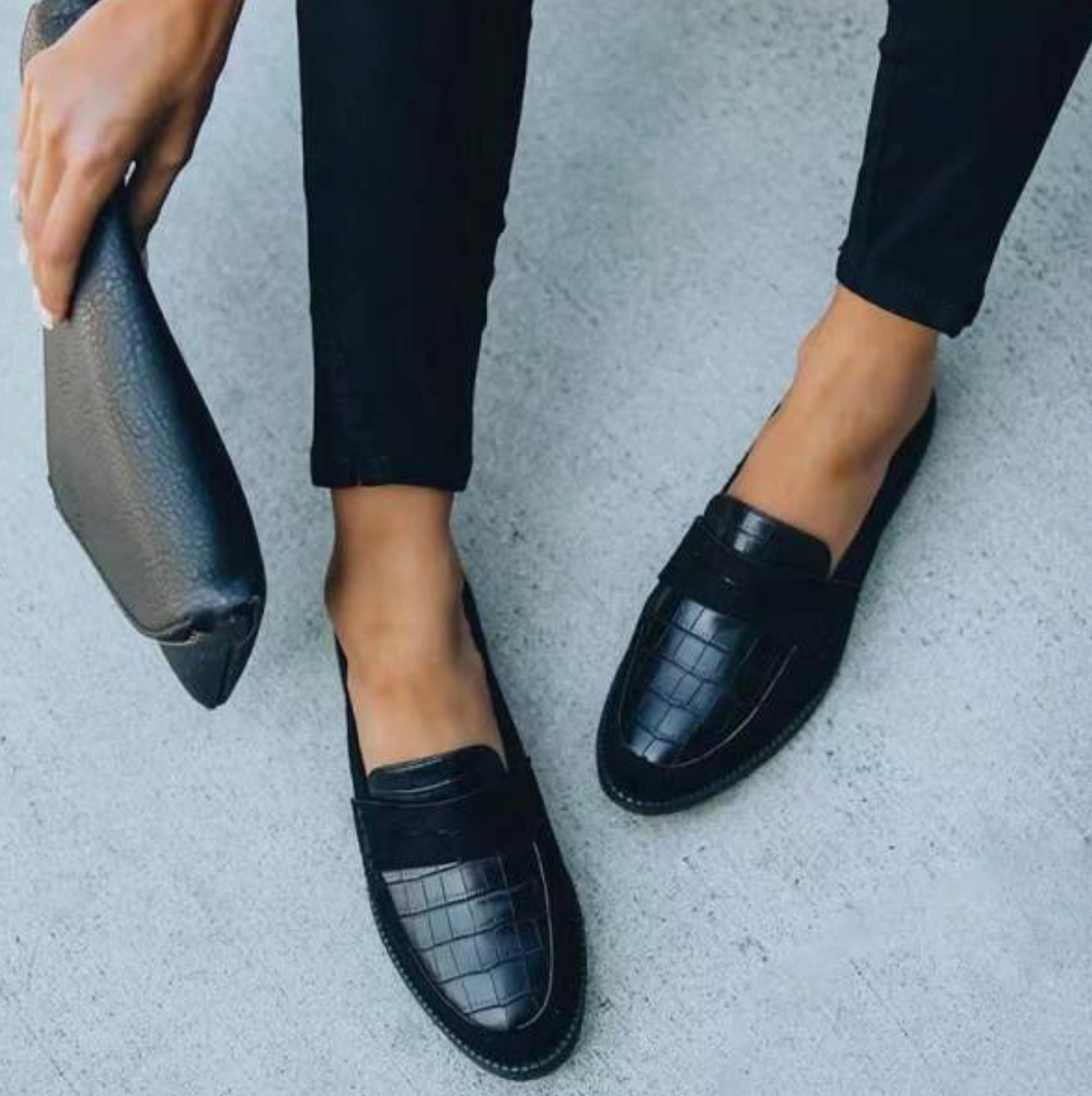 Leather-Look Slip-On Loafers