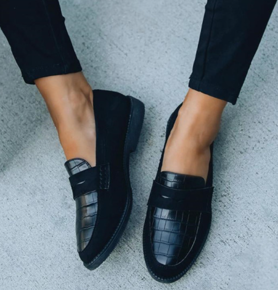 Leather-Look Slip-On Loafers