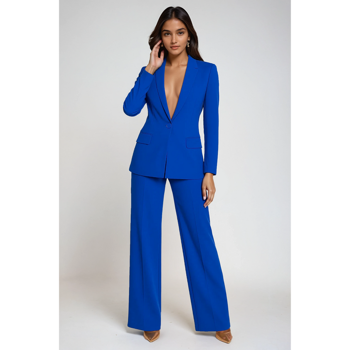 Tailored Blazer And Wide-Leg Trouser Set