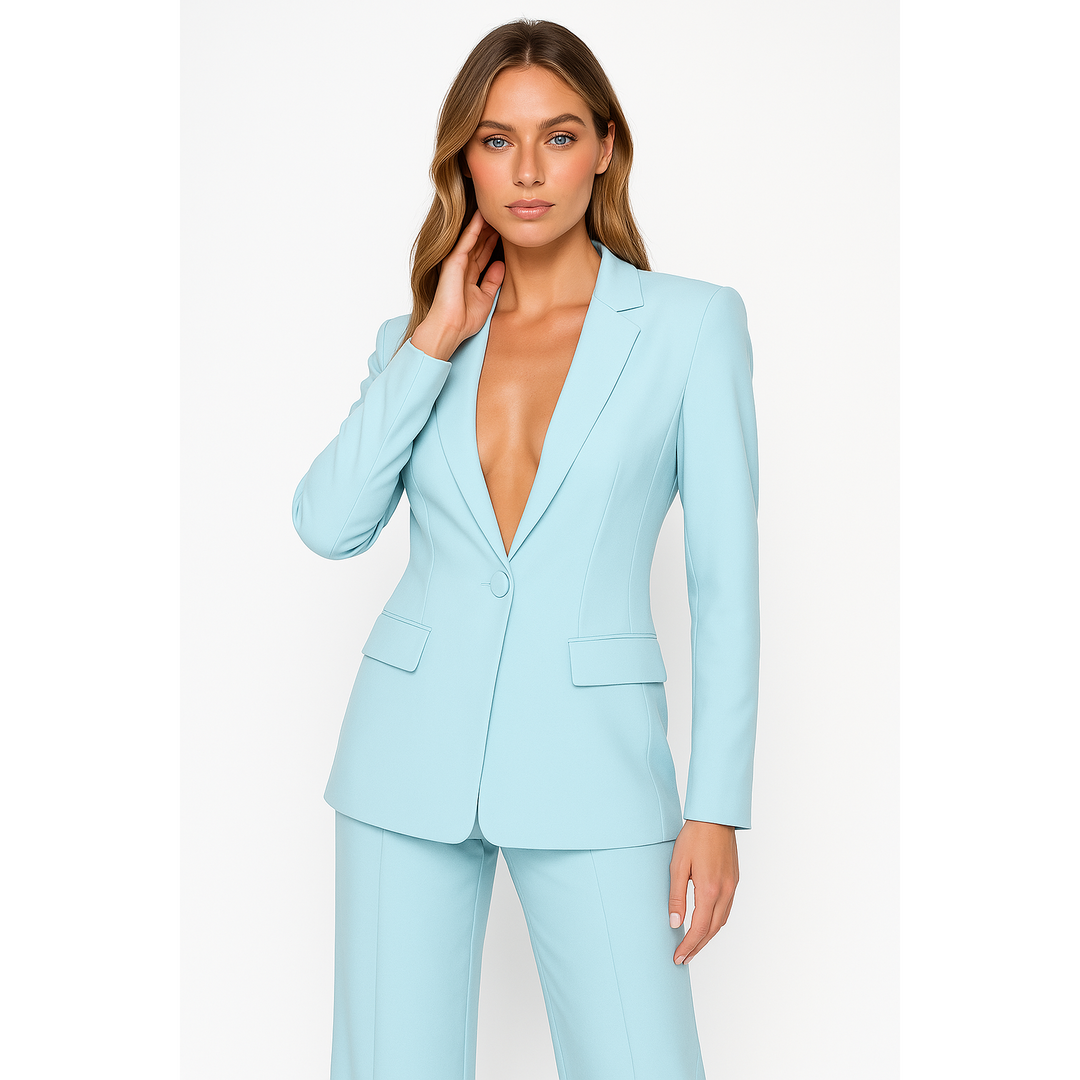Tailored Blazer And Wide-Leg Trouser Set