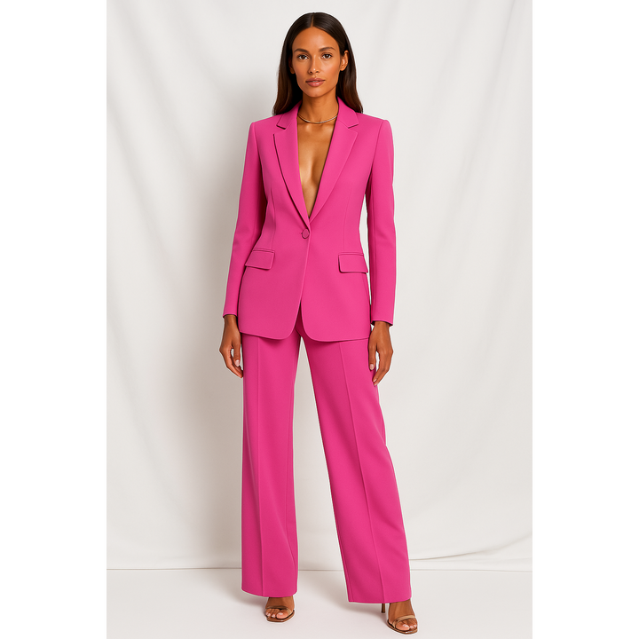 Tailored Blazer And Wide-Leg Trouser Set