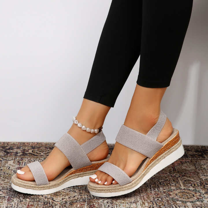 Knit-Look Espadrille Wedge Sandals