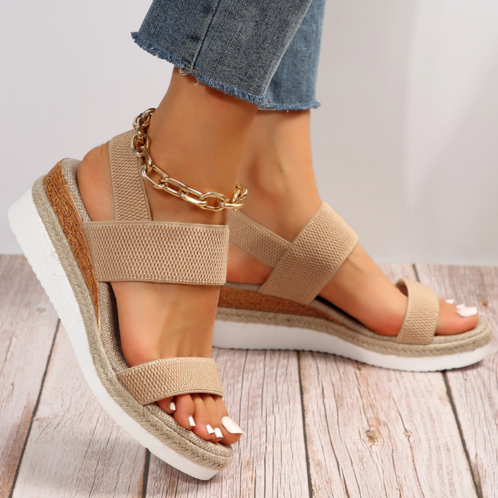 Knit-Look Espadrille Wedge Sandals
