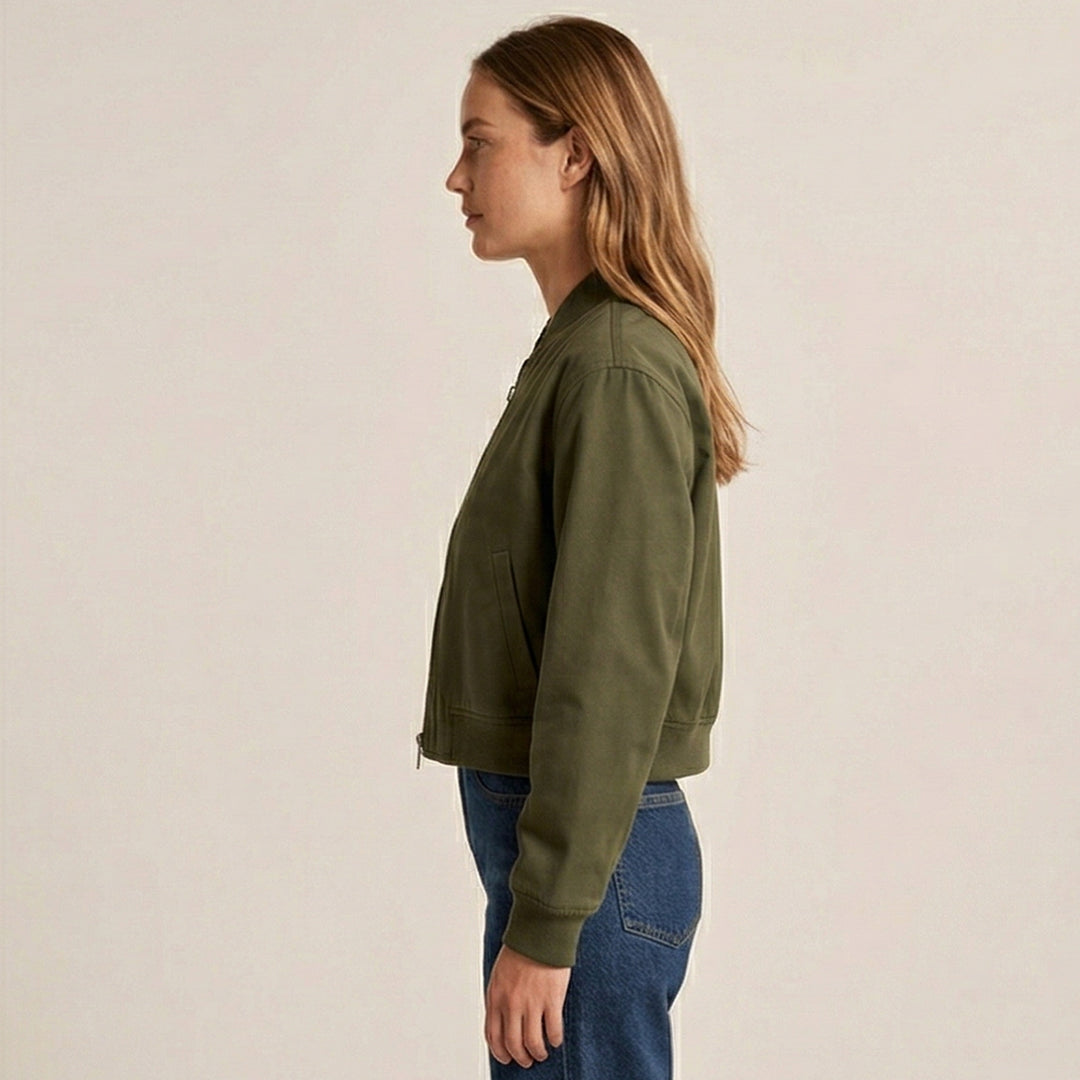 Cropped Bomber Jacket