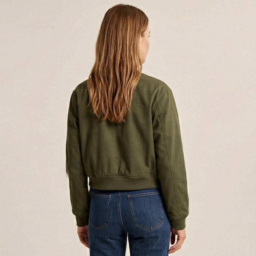 Cropped Bomber Jacket