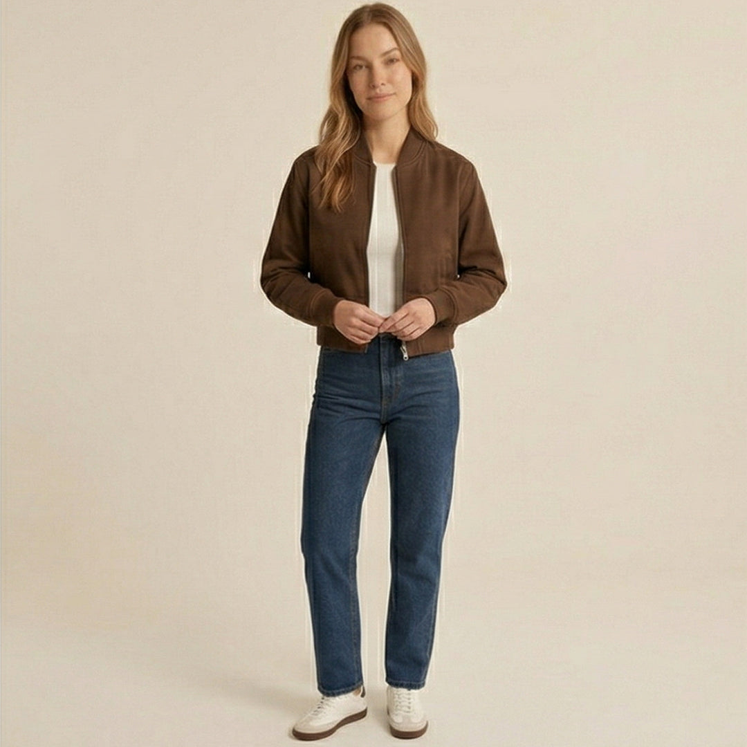 Cropped Bomber Jacket