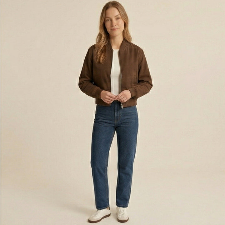 Cropped Bomber Jacket