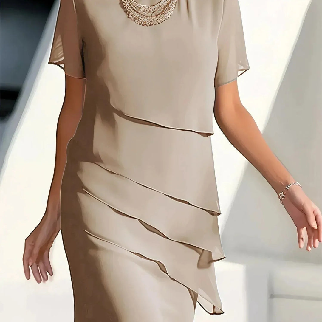 Tiered Ruffle Midi Dress