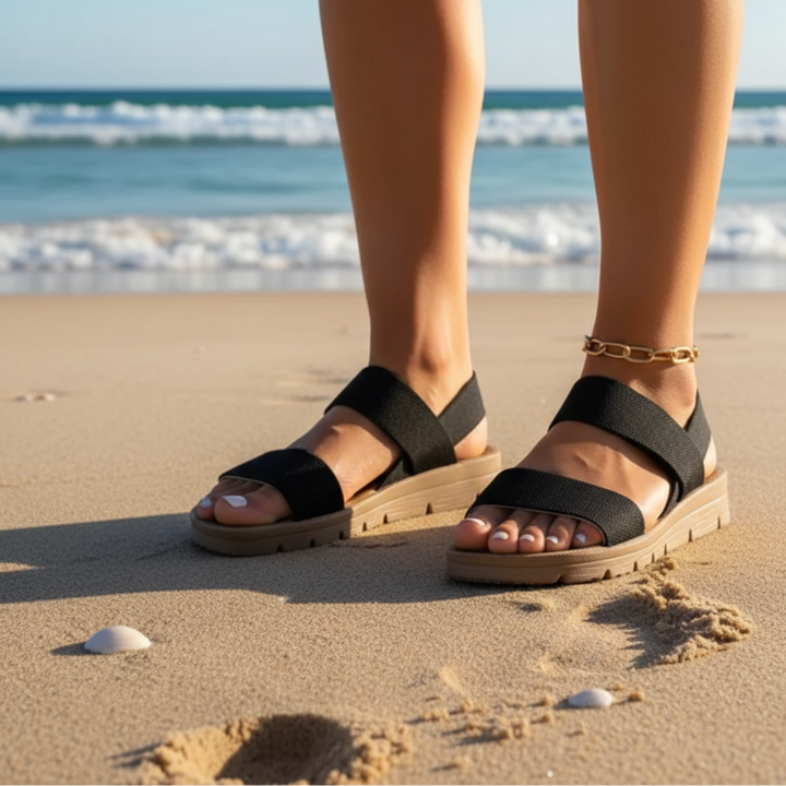 Double Strap Flatform Sandals