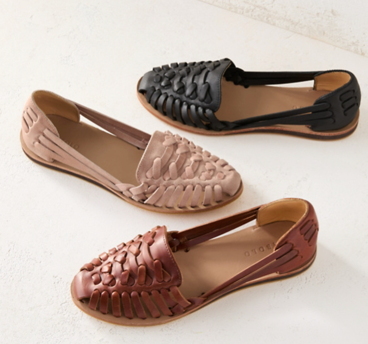 Woven Huarache Flat Sandals