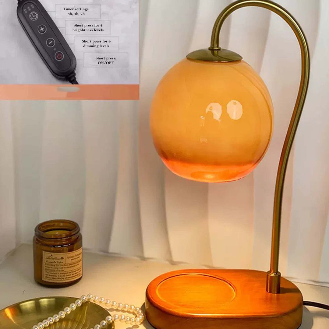 Flameless Candle Warmer Table Lamp | Adjustable Wax Melting Design