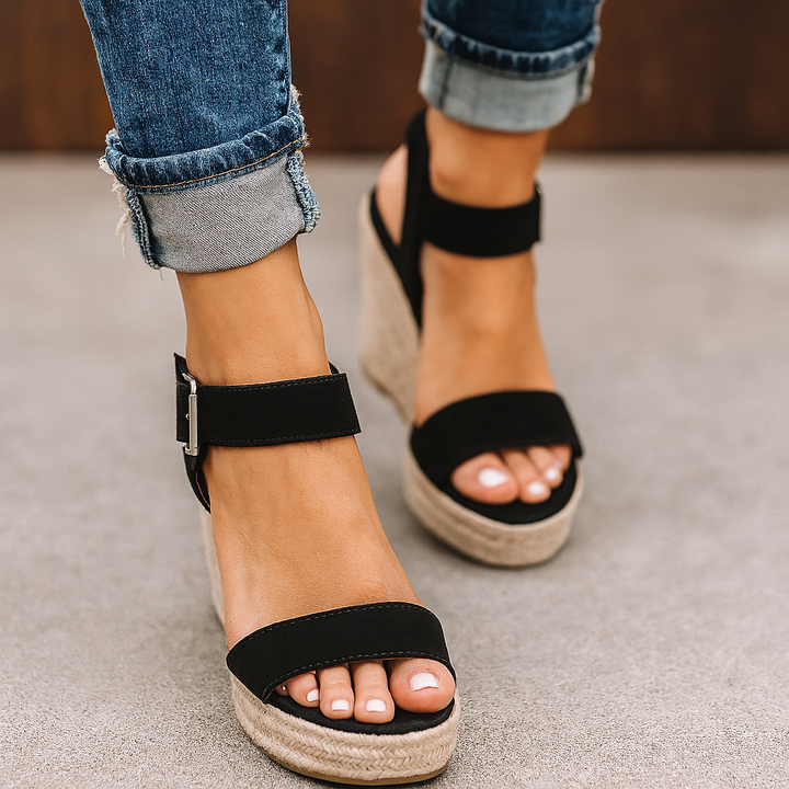 Open-Toe Wedge Sandals