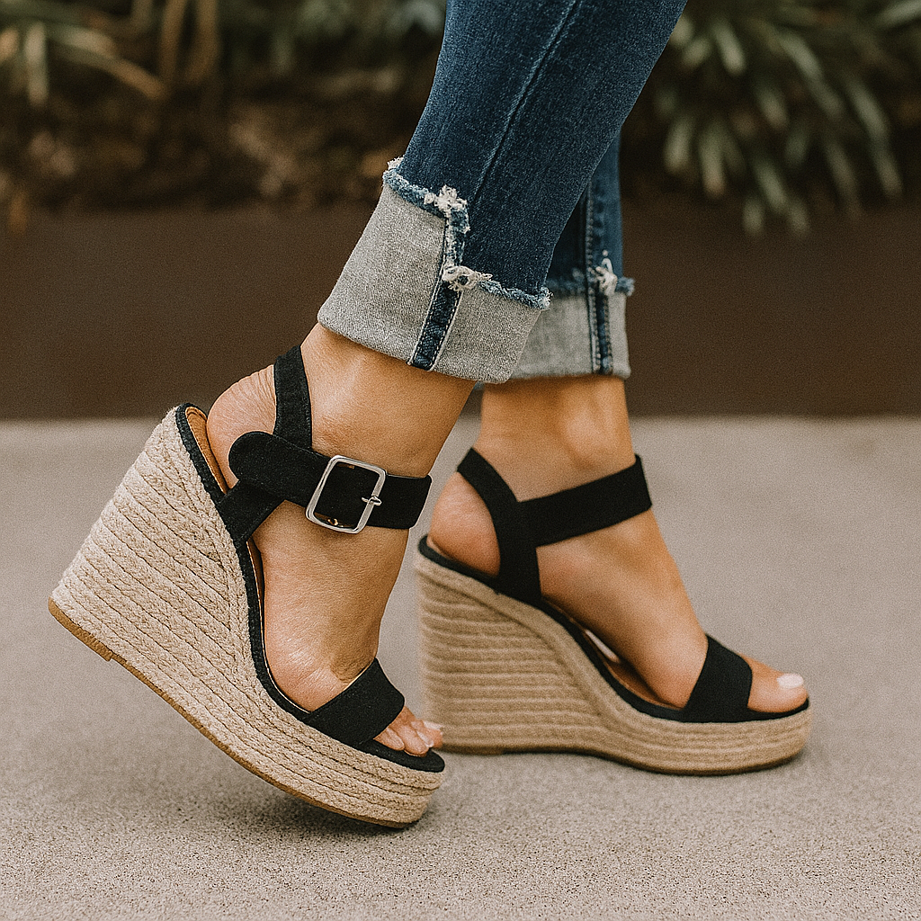 Open-Toe Wedge Sandals