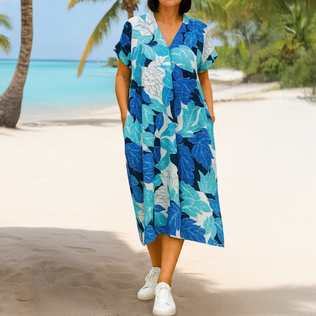 Flowy V Neck Summer Dress