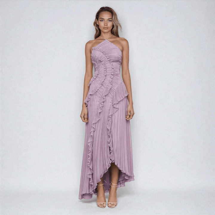 Soft Purple Halter Maxi Dress