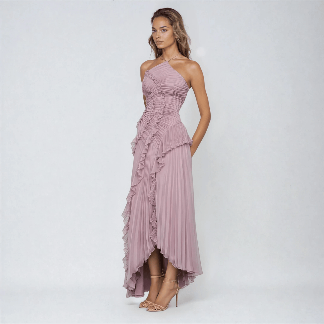 Soft Purple Halter Maxi Dress