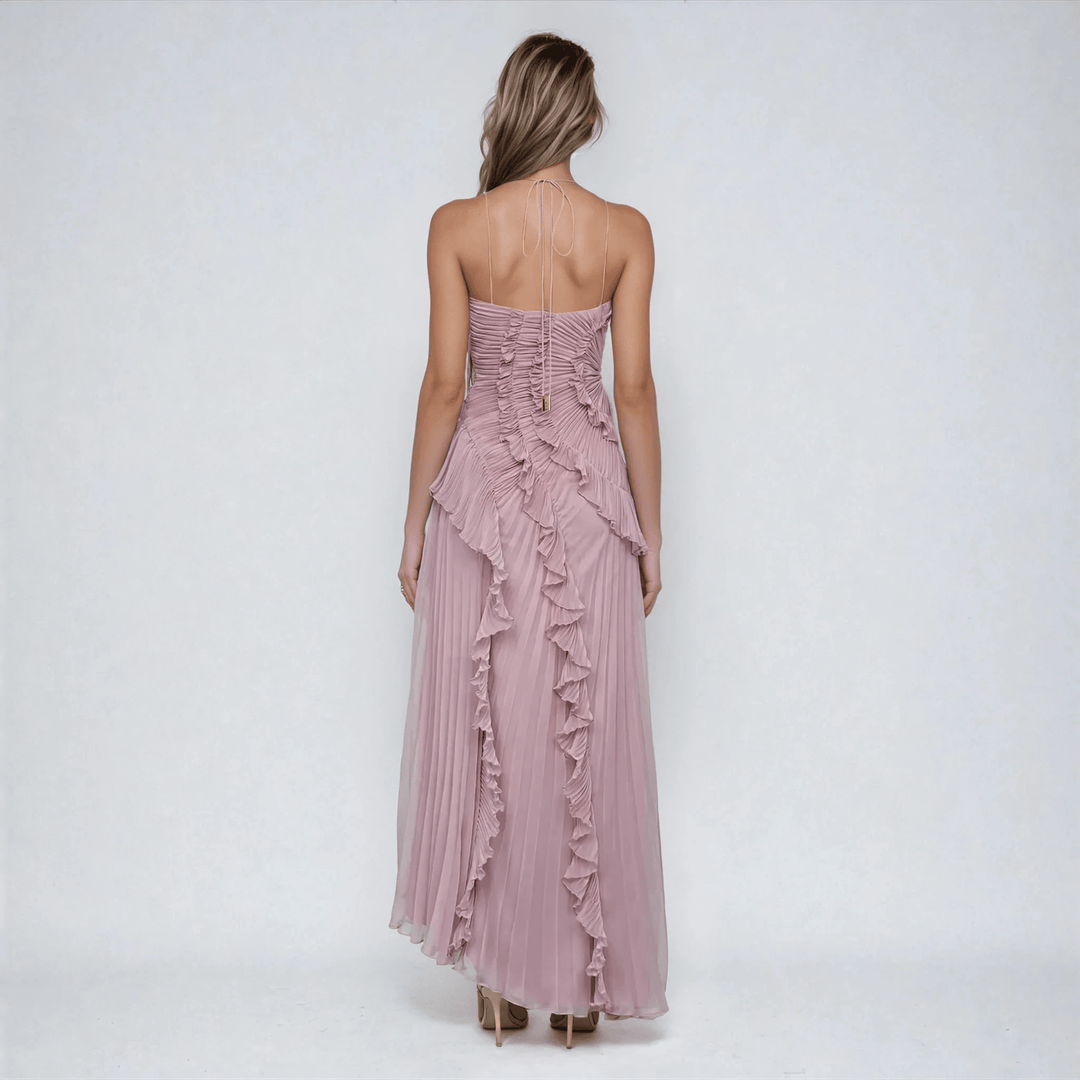 Soft Purple Halter Maxi Dress