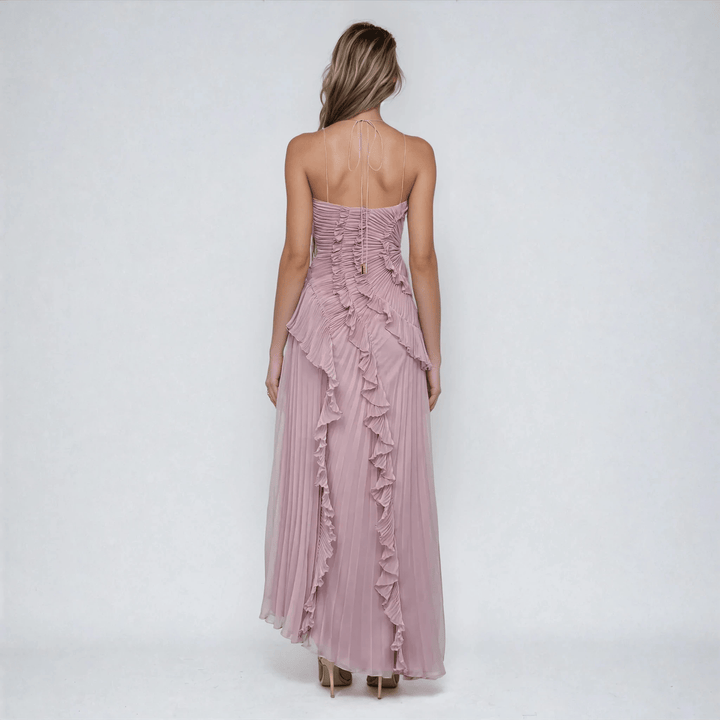Soft Purple Halter Maxi Dress