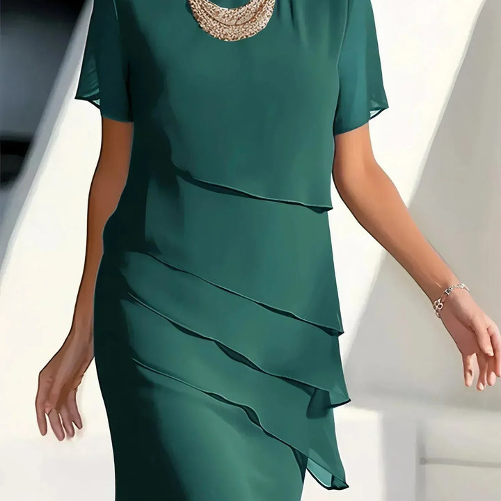 Tiered Ruffle Midi Dress