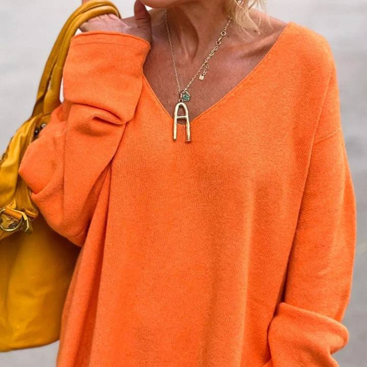 Gebreide V-hals trui voor dames | Koningsdag 2025