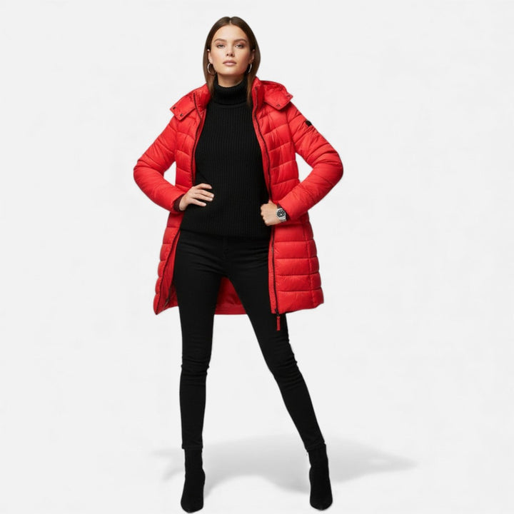 Valmonti | Women’s Puffer Quilted Slim Mid-Length Jacket