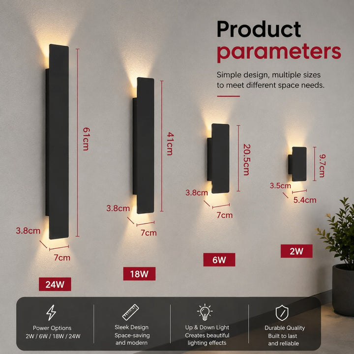HARMONYLIGHT – Elegant LED Wall Light for Indoor and Outdoor Use