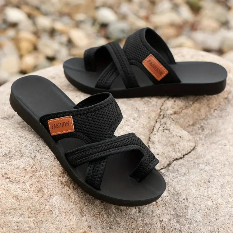 Crossover Strap Flat Sandals