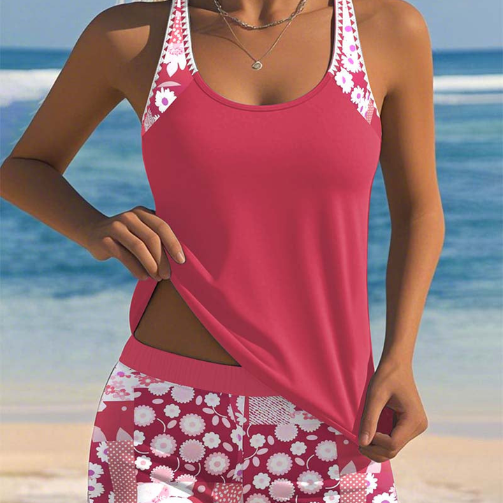 Floral Tankini & Shorts Set