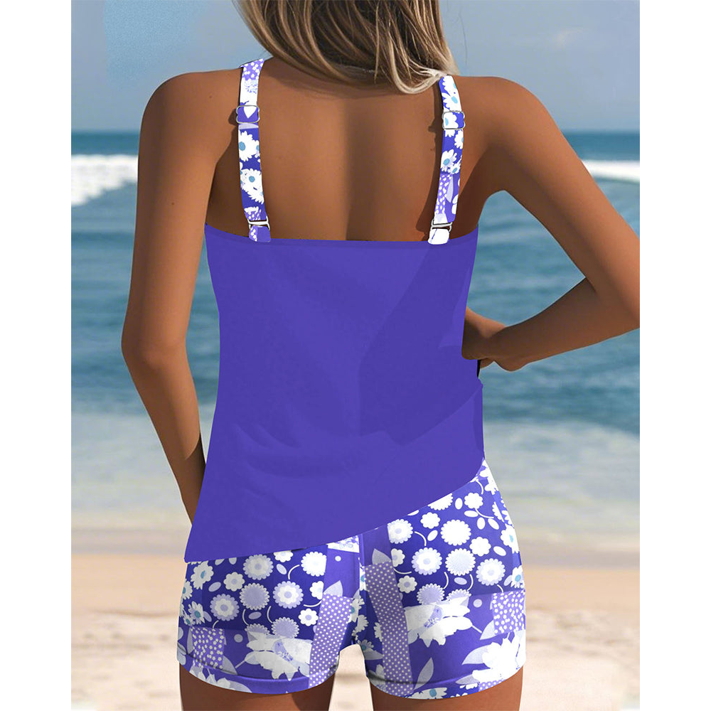 Floral Tankini & Shorts Set