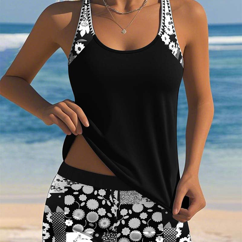 Floral Tankini & Shorts Set