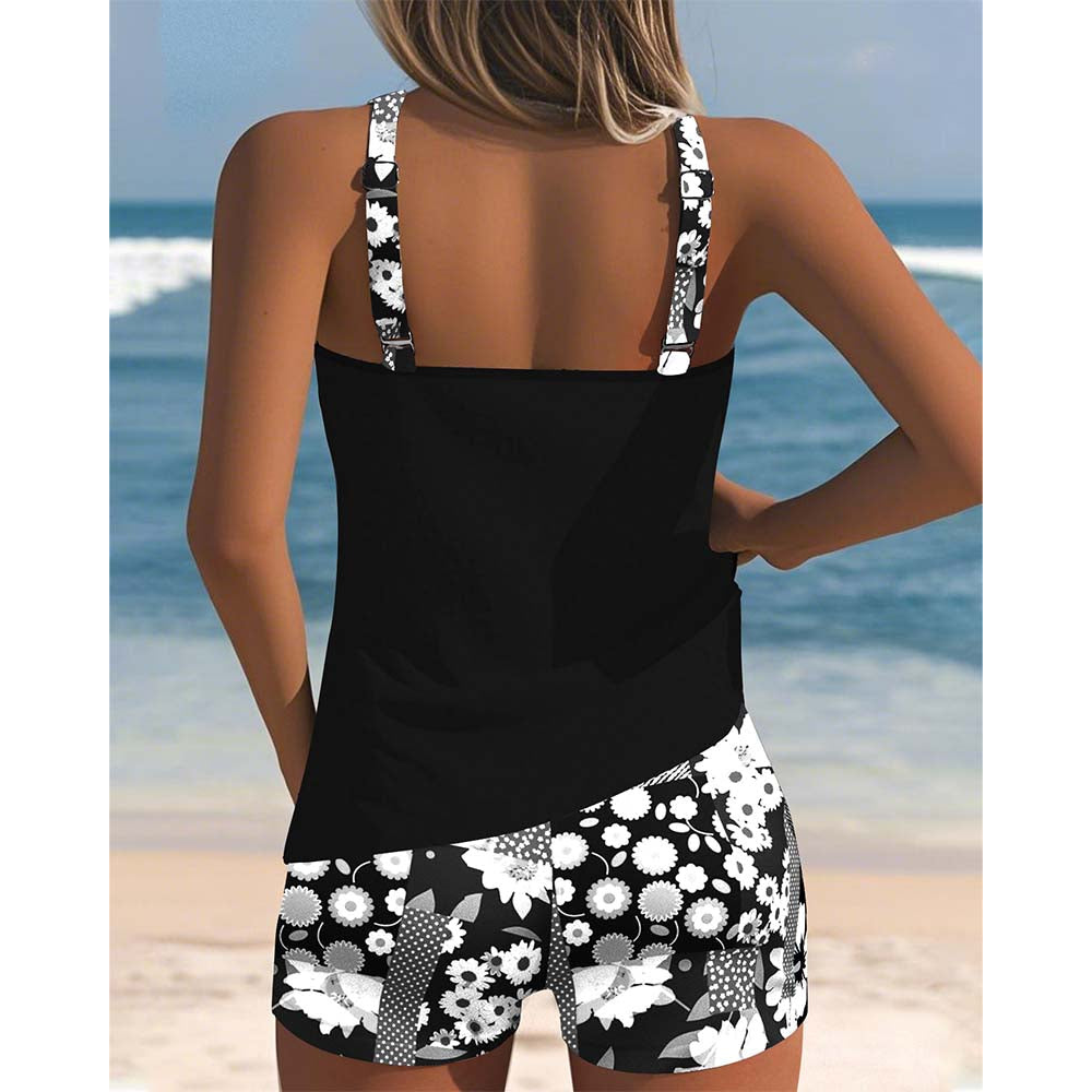Floral Tankini & Shorts Set