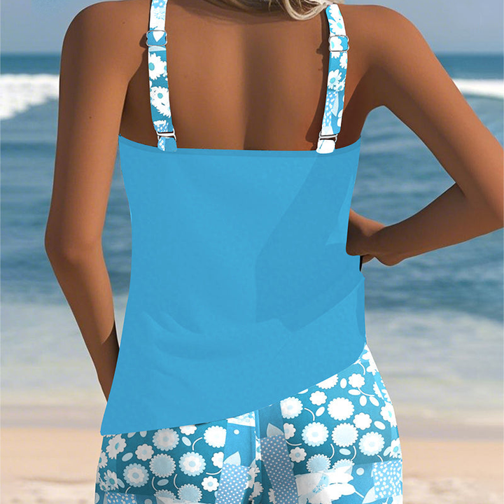 Floral Tankini & Shorts Set