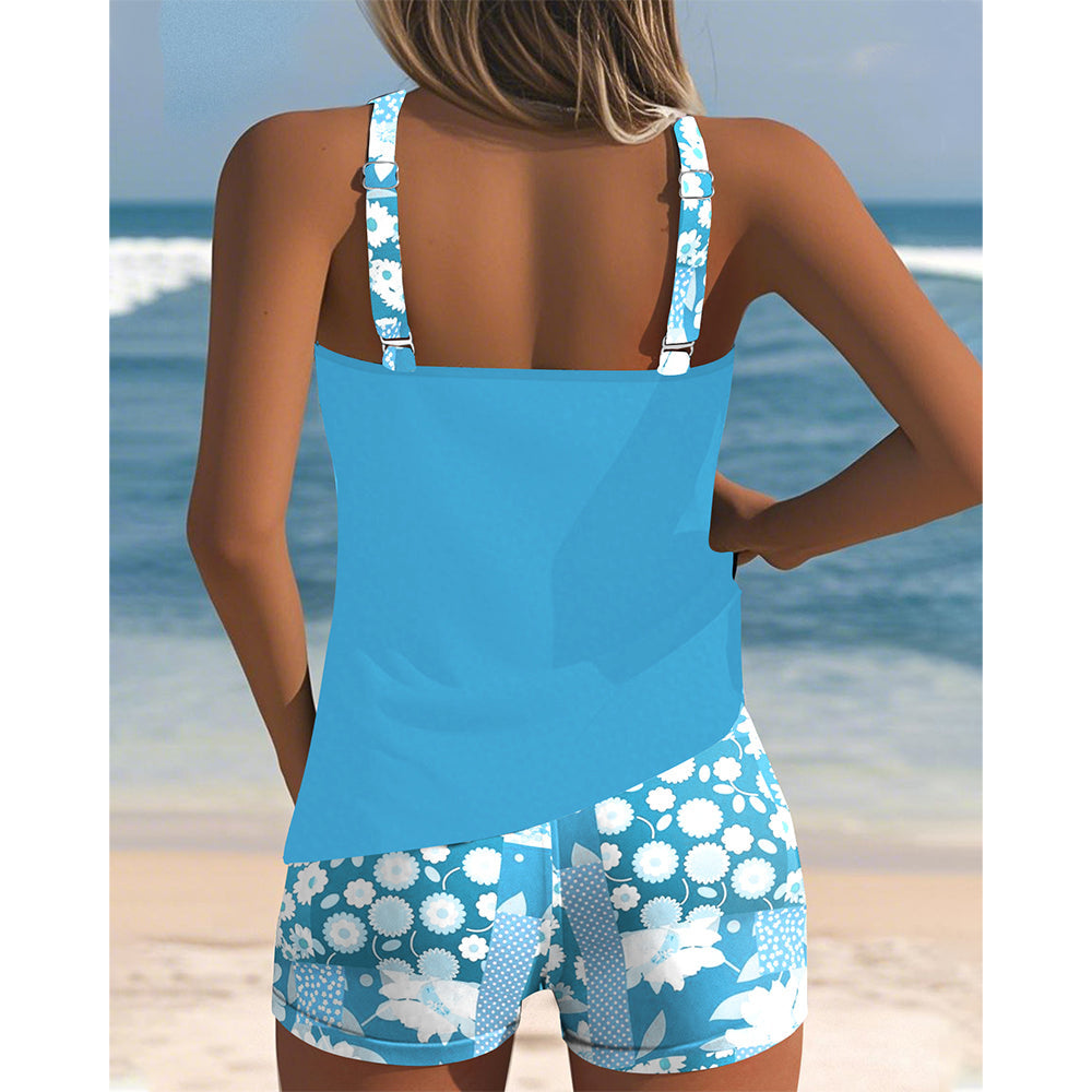 Floral Tankini & Shorts Set