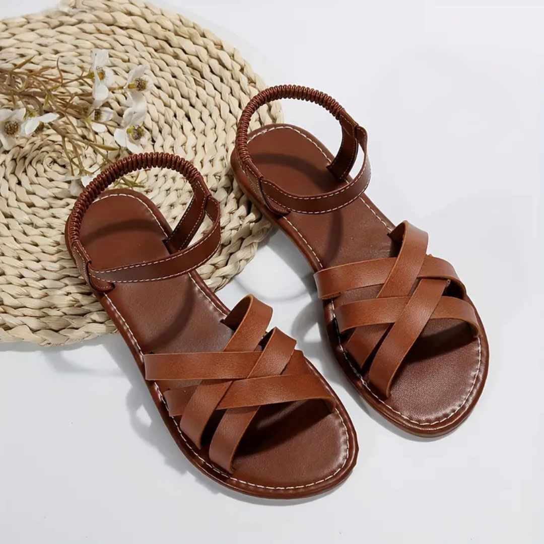 Woven Strap Flat Sandals