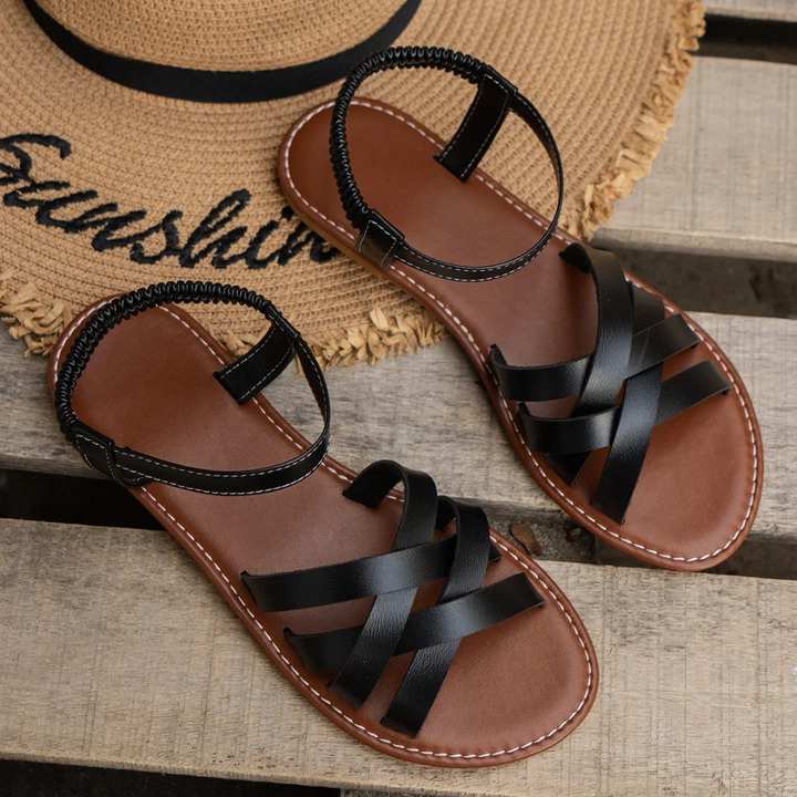 Woven Strap Flat Sandals