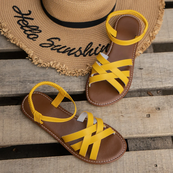Woven Strap Flat Sandals