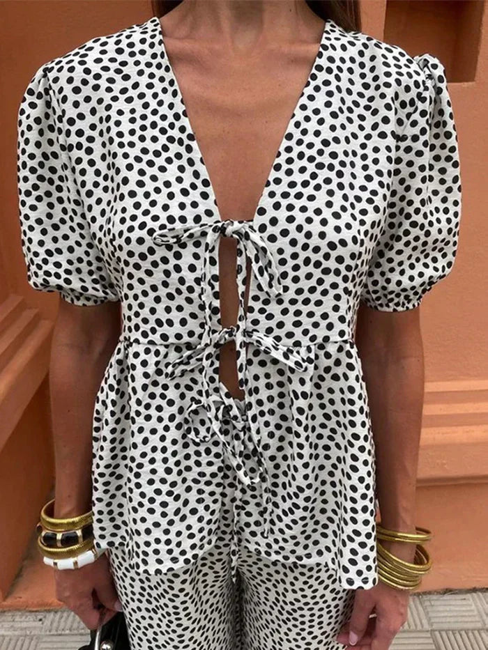 Bold Print Top And Skirt Set
