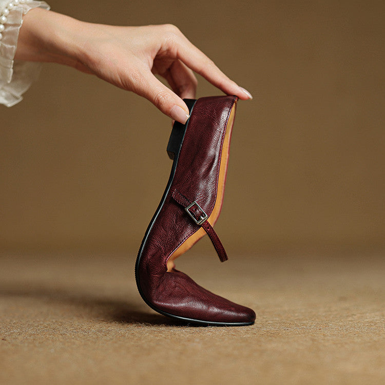 Leather-Look Slip-On Mules