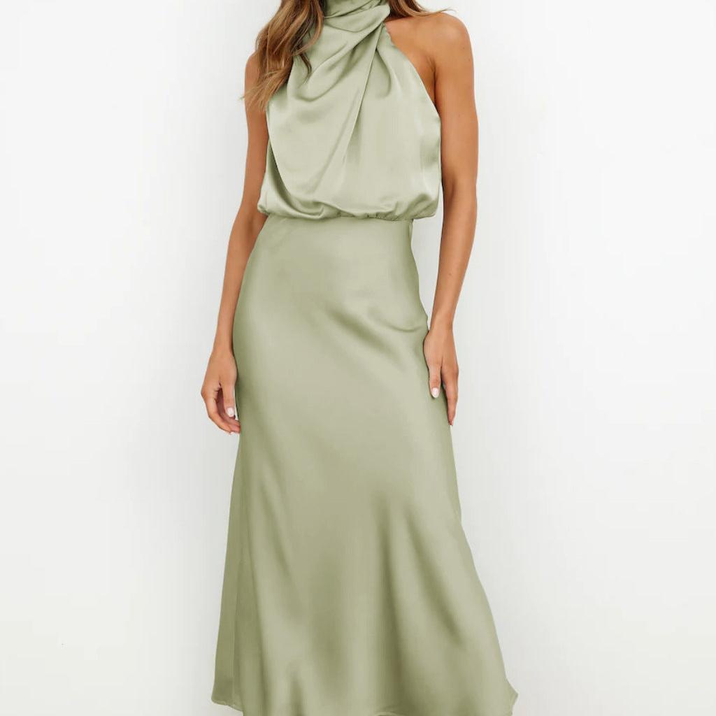 Square Neck A-Line Midi Dress