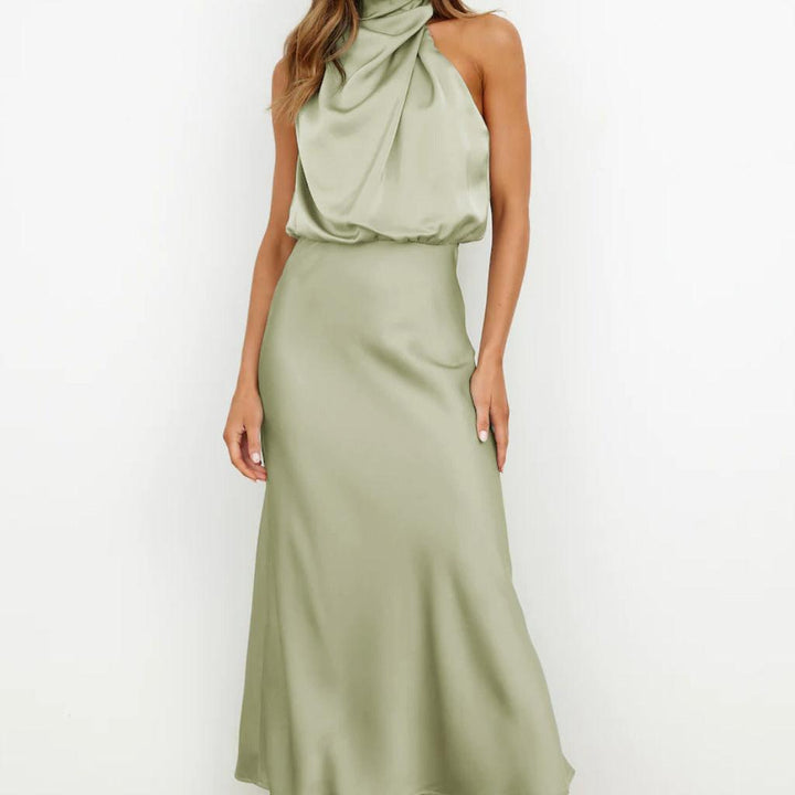 Square Neck A-Line Midi Dress
