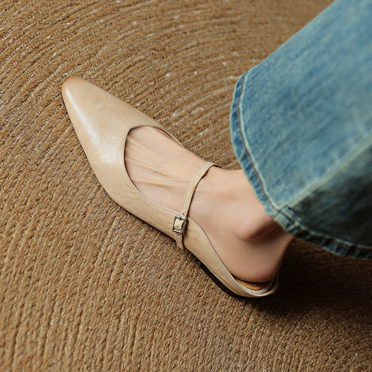 Leather-Look Slip-On Mules