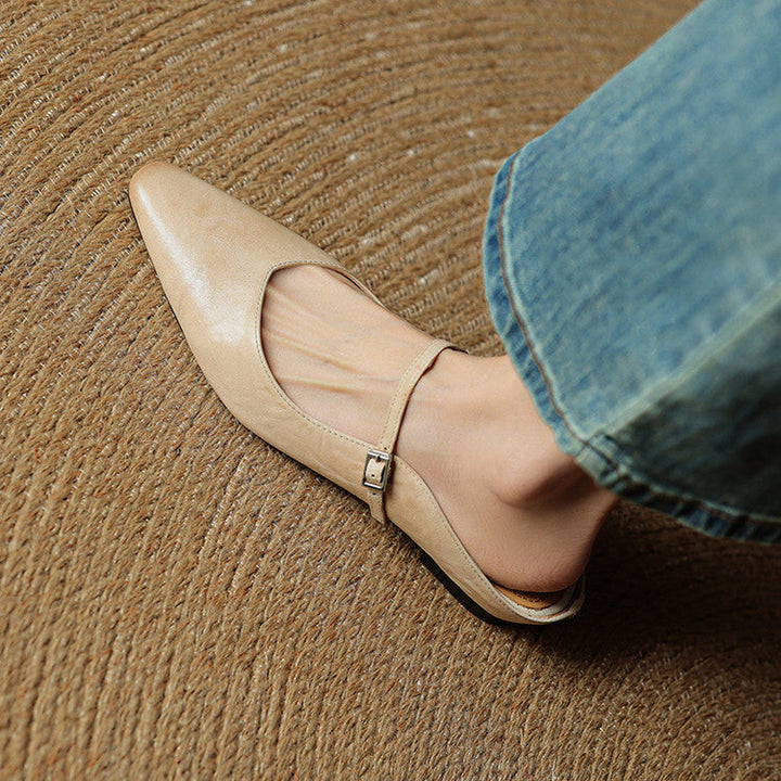 Leather-Look Slip-On Mules