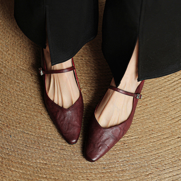 Leather-Look Slip-On Mules