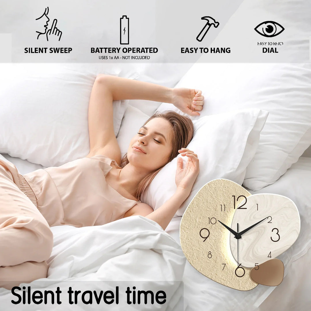 Modern Simple Wall Clock | Silent Quartz Design