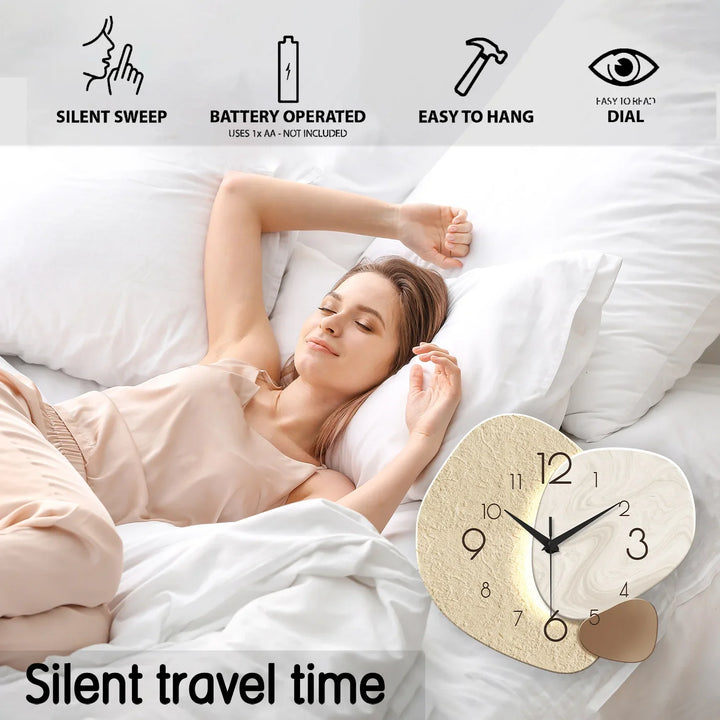 Modern Simple Wall Clock | Silent Quartz Design