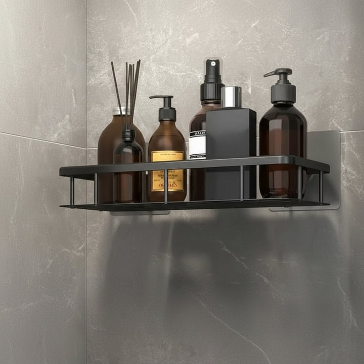 Badezimmer Regal Schmal Weiß Größe M Kunststoff Ohne Bohren-1