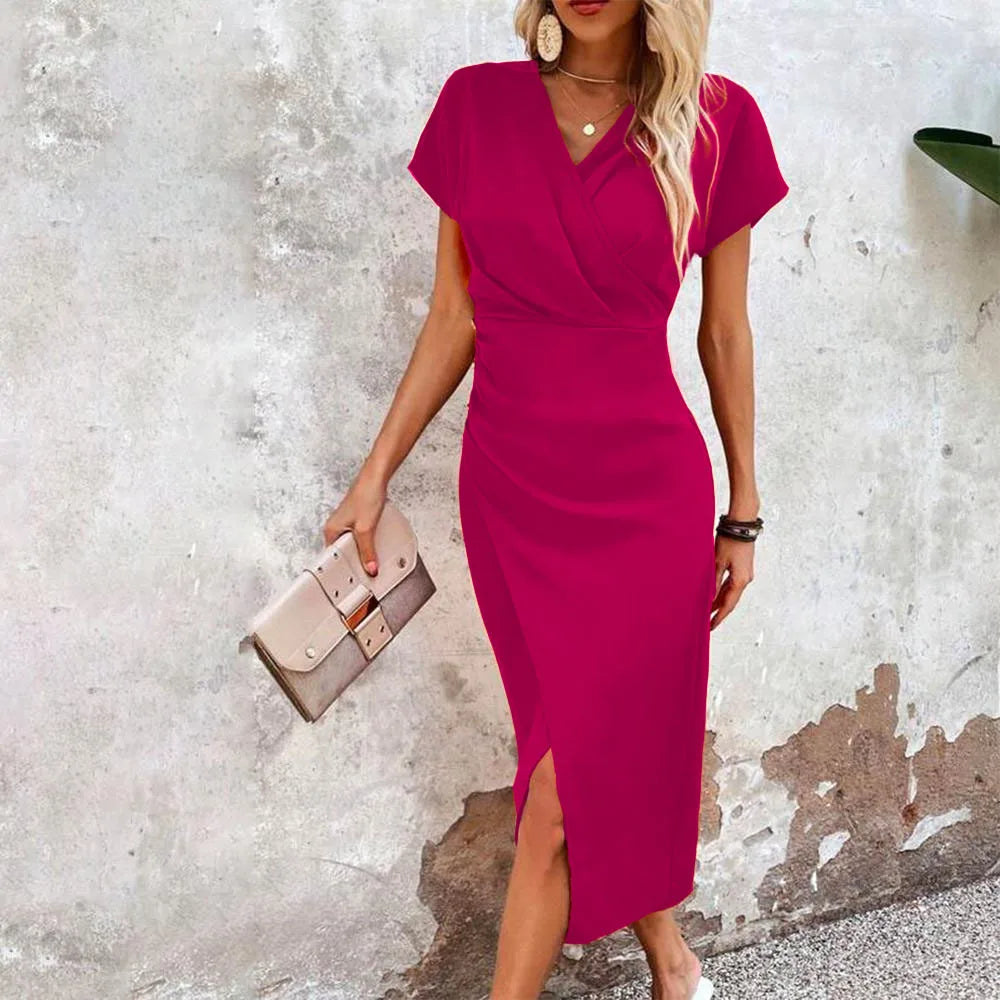 V-neck Summer Wrap Dress